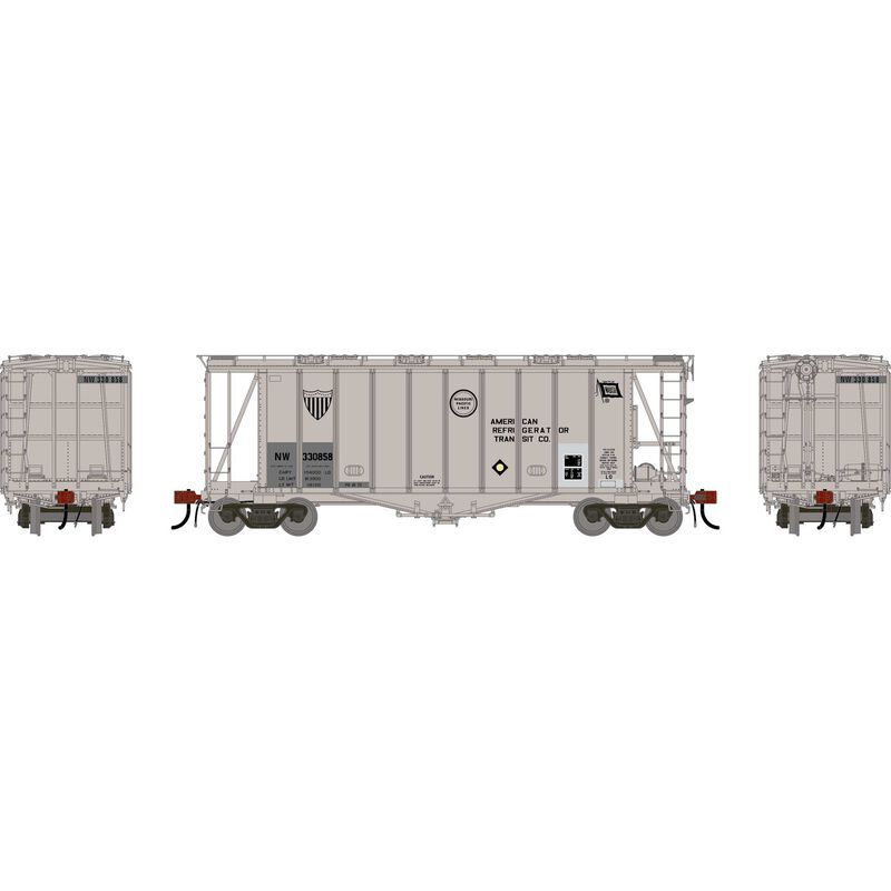 Athearn Genesis HO GEN GATC 2600 Airslide Covered Hopper, Primed For Grime NW #333858