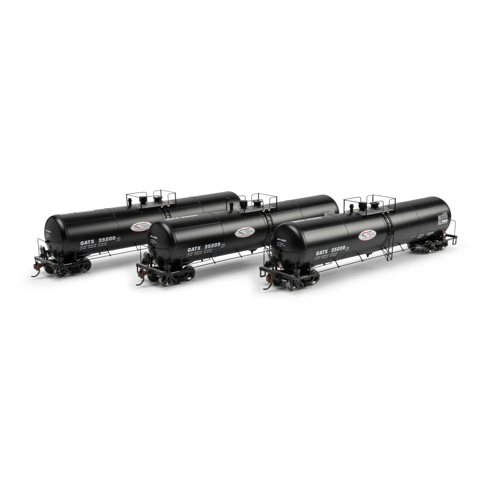 Athearn HO ATH 30K Ethanol Tank Car, GATX #35200/35208/35209 (3)