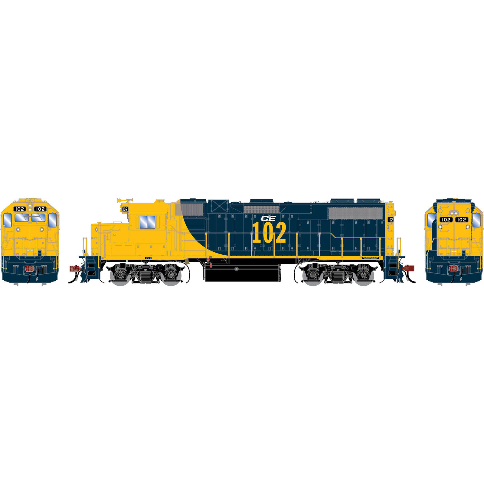 Athearn Genesis HO GEN GP38-2 Locomotive w/DCC & Sound, CEIX #102