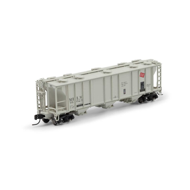 N PS-2 2893 3-Bay Covered Hopper, MILW Primed For Grime #98023