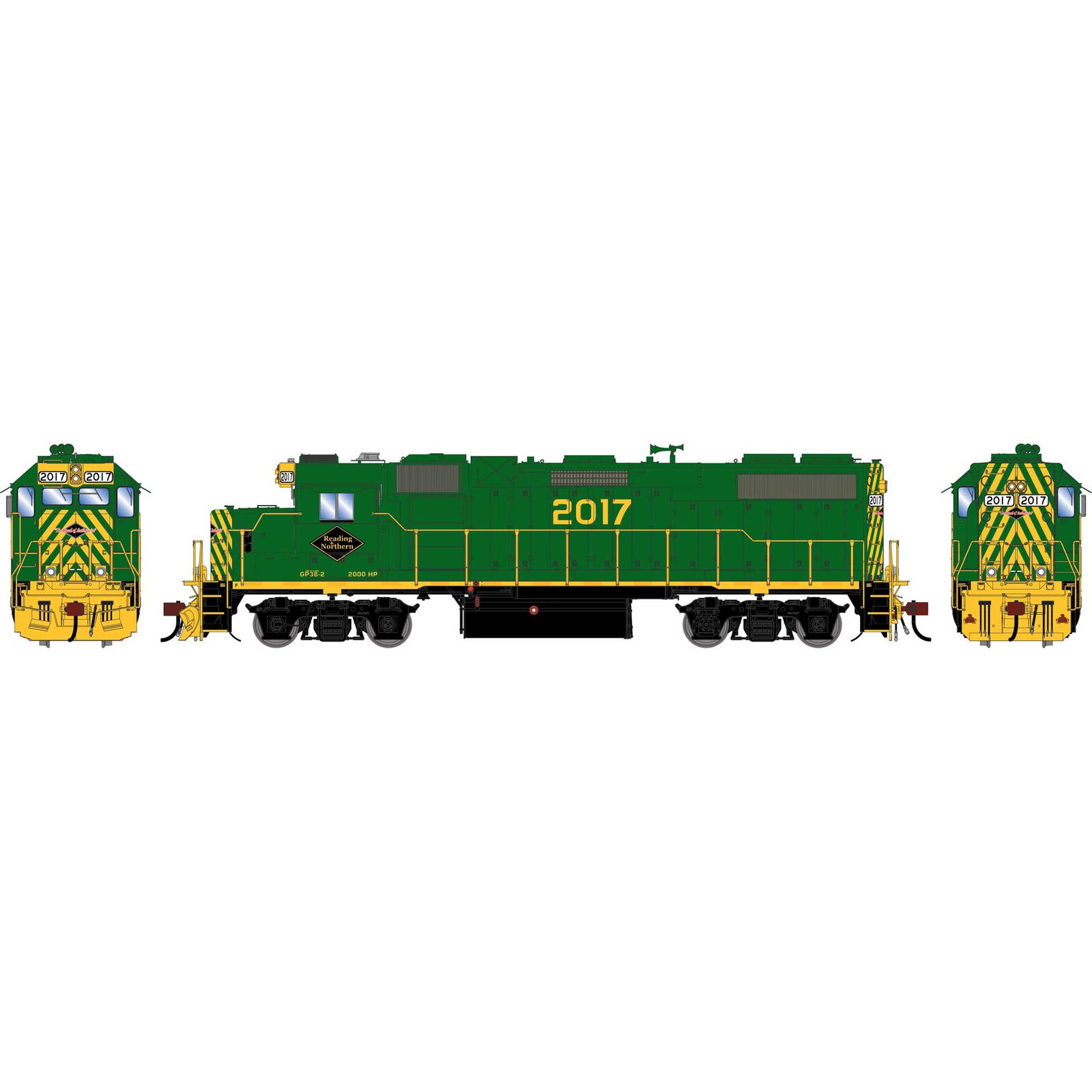 Athearn Genesis HO GEN GP38-2 Locomotive, RBMN #2017