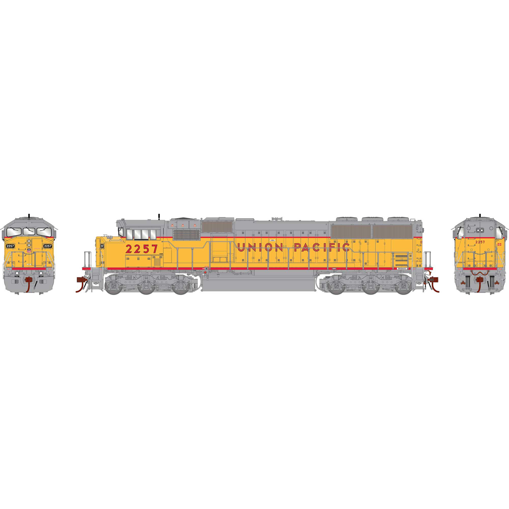 Athearn HO SD60M Tri-Clops Locomotive, UP #2257 Model Train