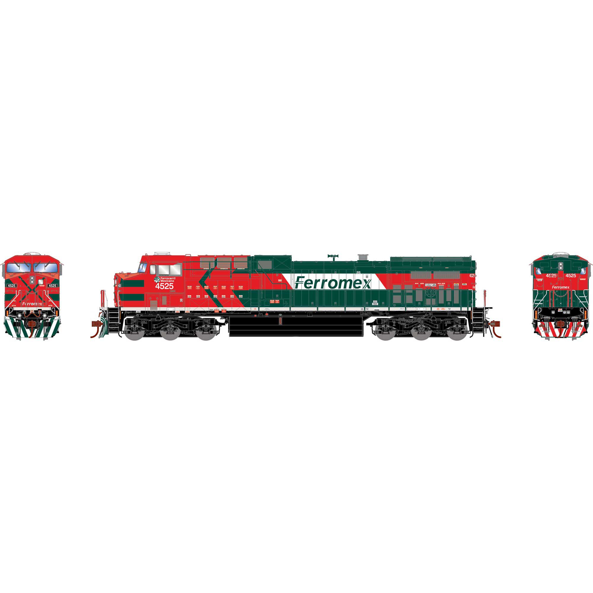 Athearn HO AC4400CW Locomotive, FXE #4525 Model Train | Athearn