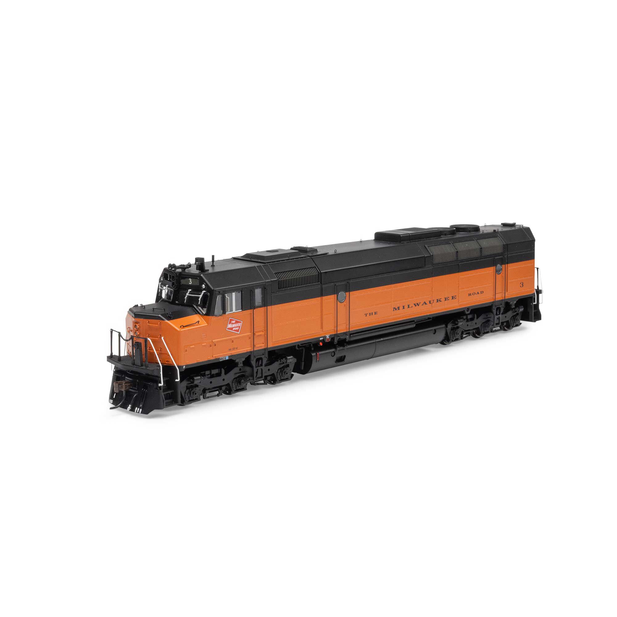 MRC N Drop in: Athearn FP45 デコーダー Athearn HO FP45 Locomotive with DCC & Sound, MILW #3 Model Train