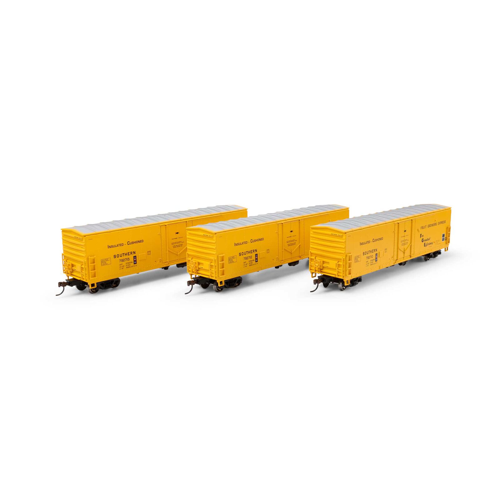 Athearn HO 50' Youngstown Plug Door Box Car, SOU #792710/792712/792715 (3)