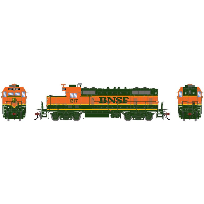 Athearn Genesis HO GEN GP7u Locomotive w/DCC & Sound, BNSF 'H1' #1317