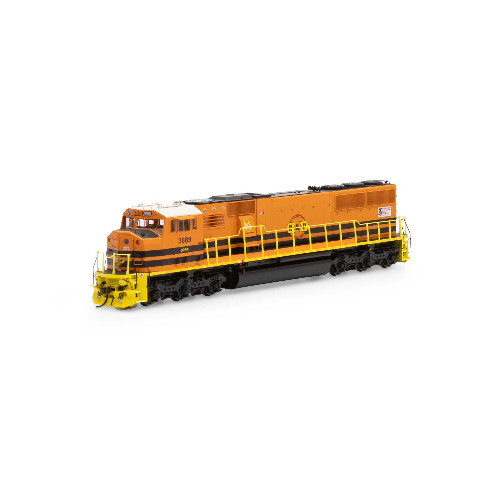 HO SD60M with DCC & Sound, B&P/Orange/Yellow #3889 Model Train