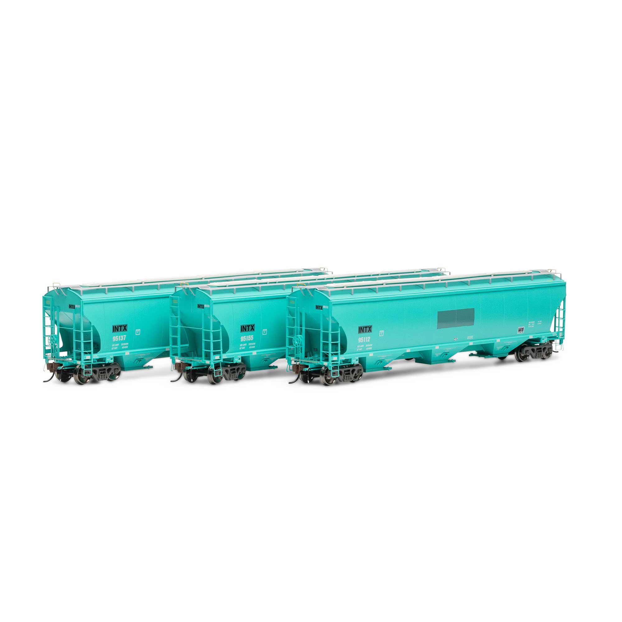 Athearn HO Trinity 3-Bay Hoppers, INTX # 1 (3) Model Train