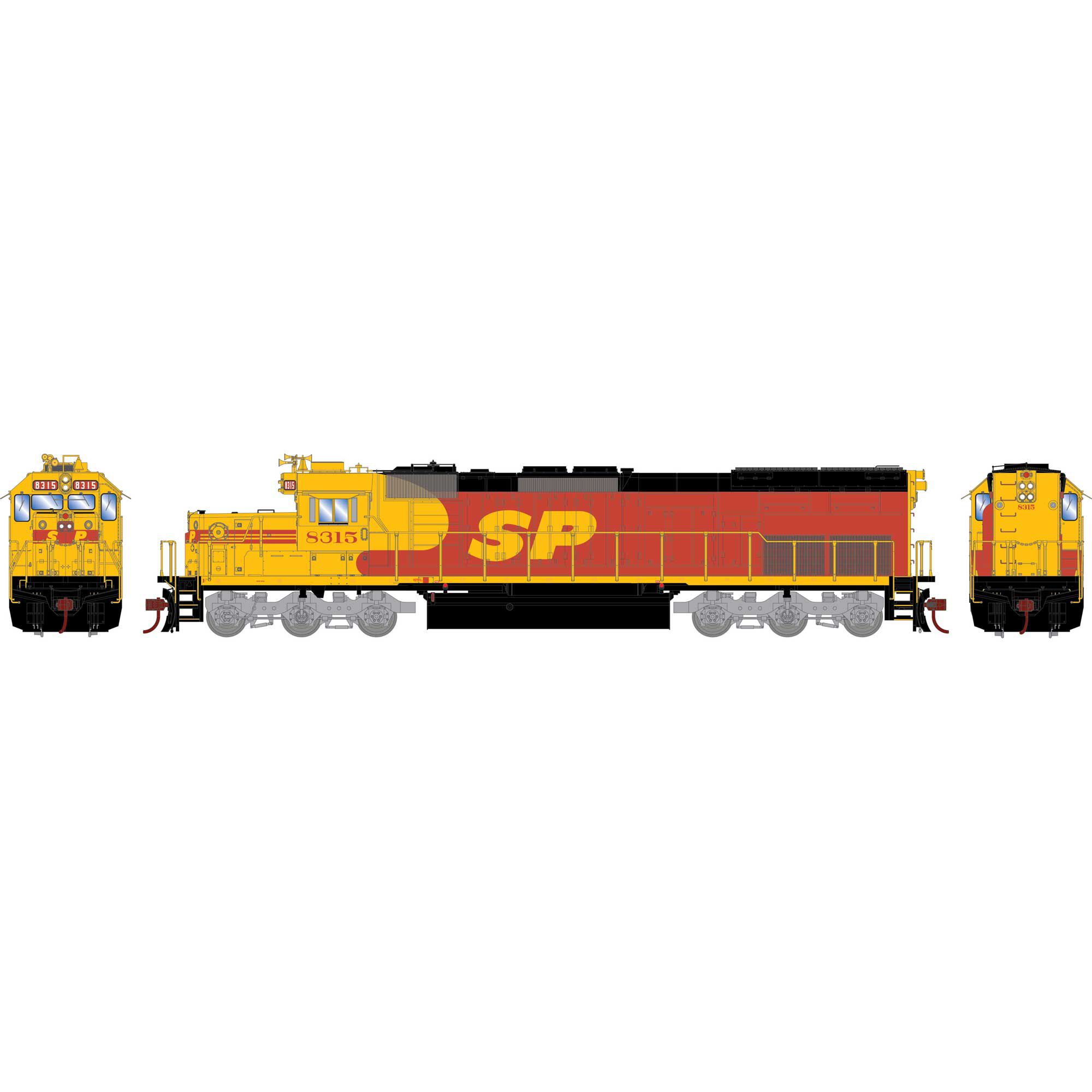 HO SD40T-2 Locomotive with DCC & Sound, SP/Kodachrome #8315 Model
