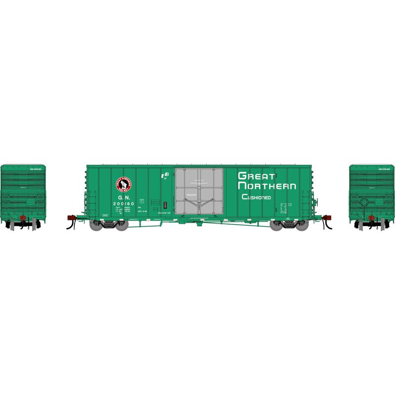 Athearn Genesis HO GEN 50' PC&F Box Car w/10'6" Plug Door, GN 'Glacier Green' #200160