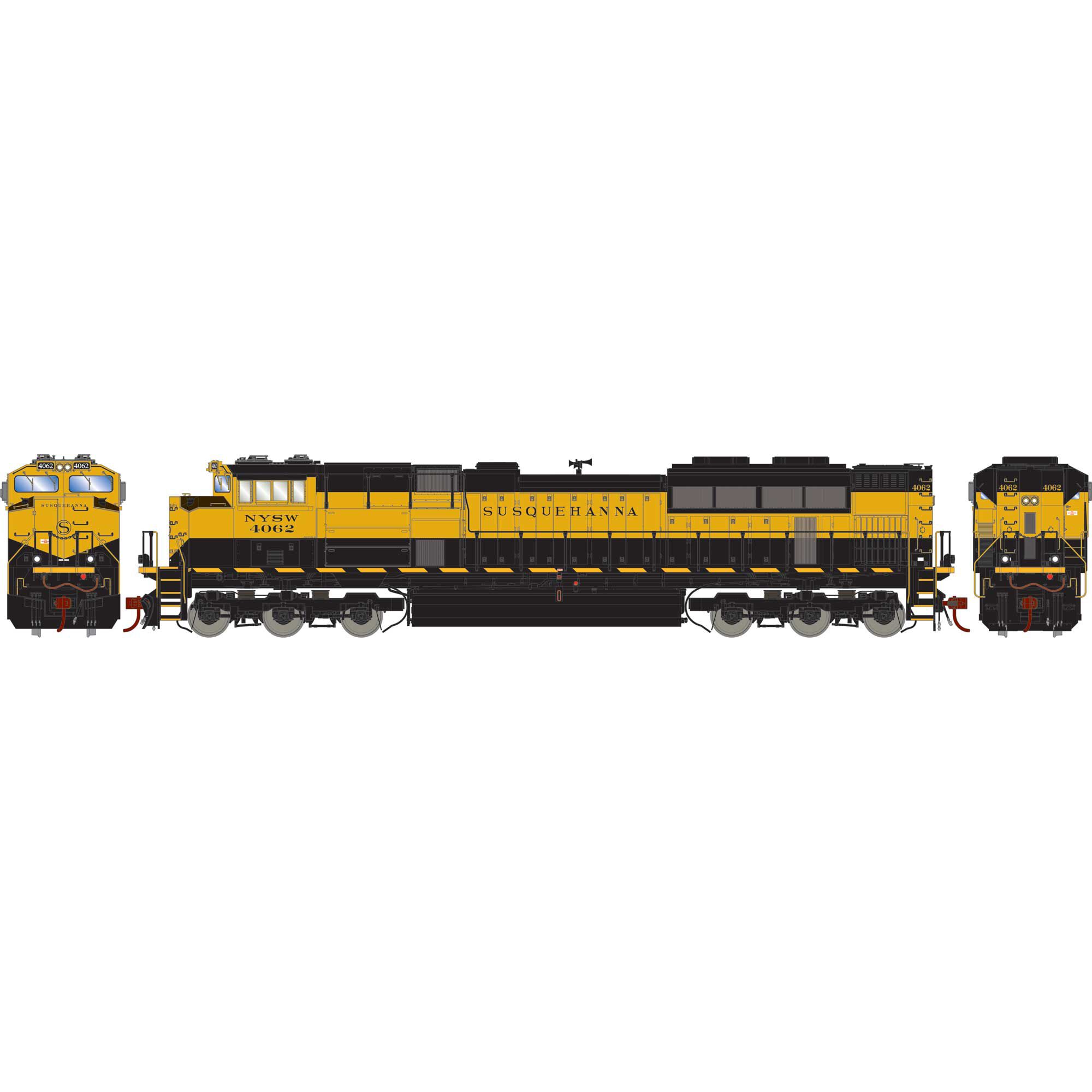 HO SD70M-2 Locomotive, NYS&W #4062 Model Train | Athearn