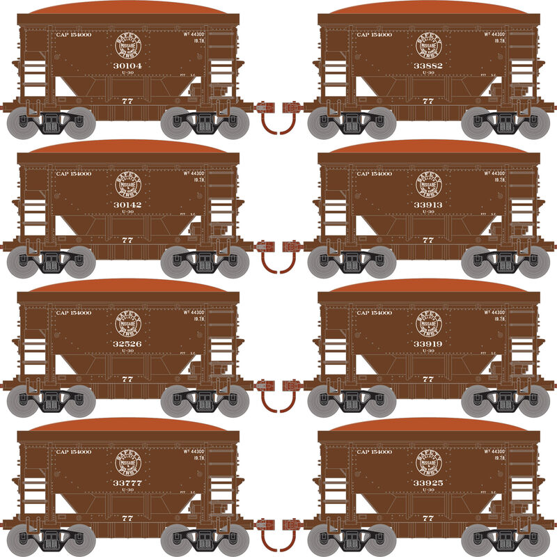 Roundhouse HO 24' Ore Car with Load, DMIR #30104 / 30142 / 32526 / 33777 / 33882 / 33913 / 33919 / 33925 (8)
