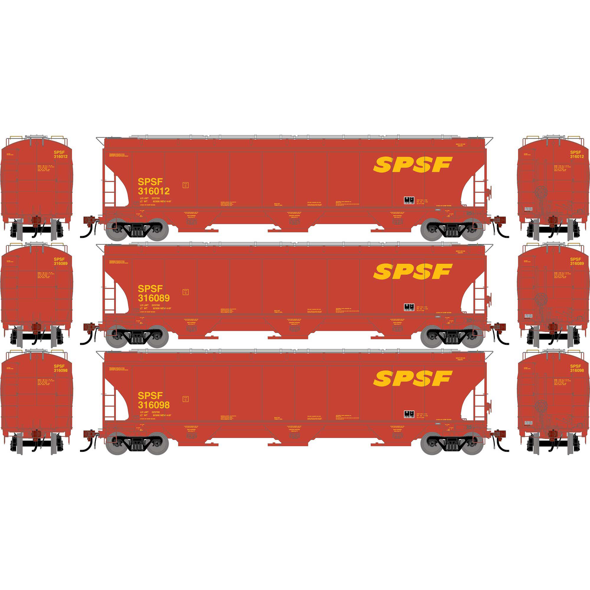 Athearn Genesis HO GEN Trinity 5161 Covered Hopper, Legendary