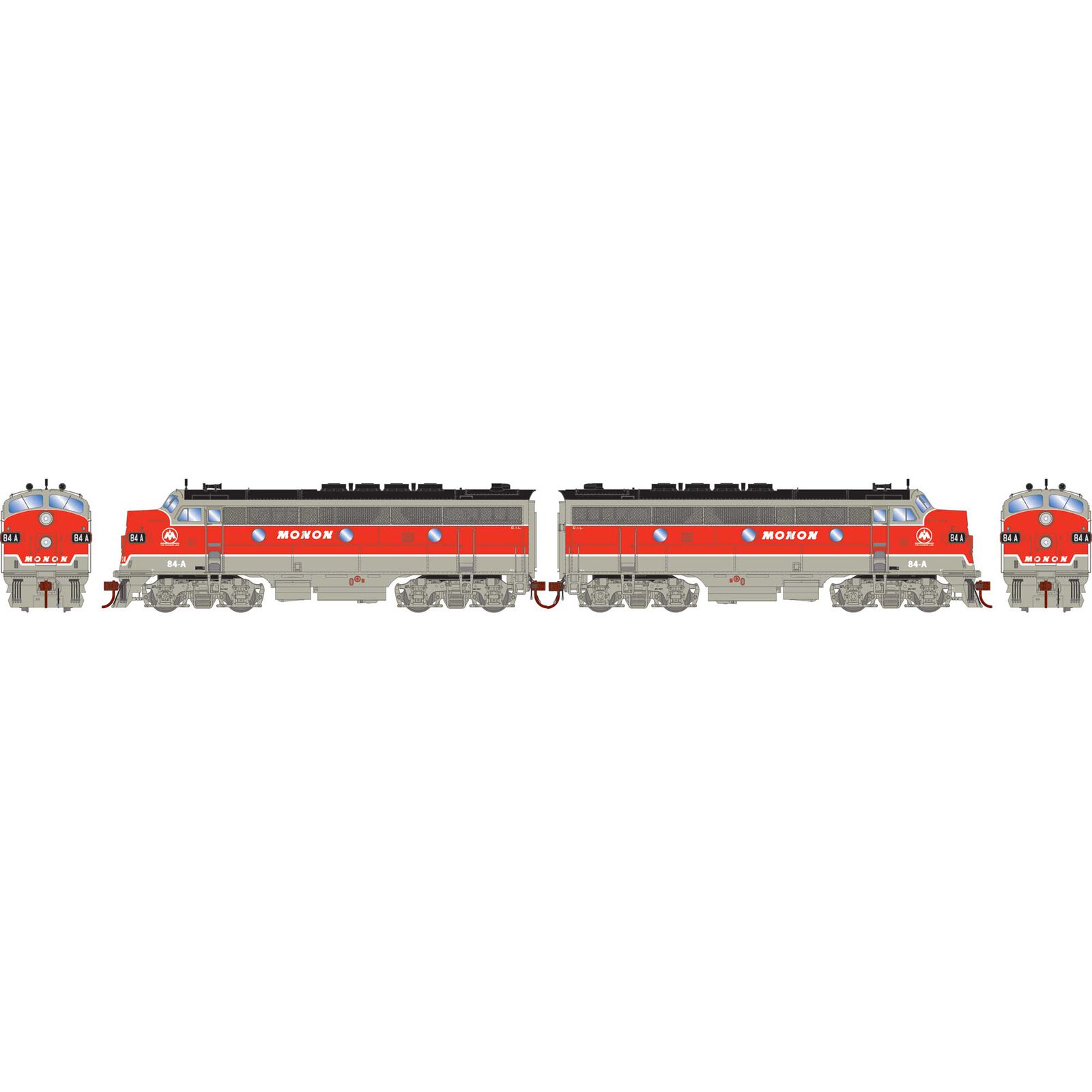 HO F3A / F3A Locomotive Set, Monon #84-A, #84-B