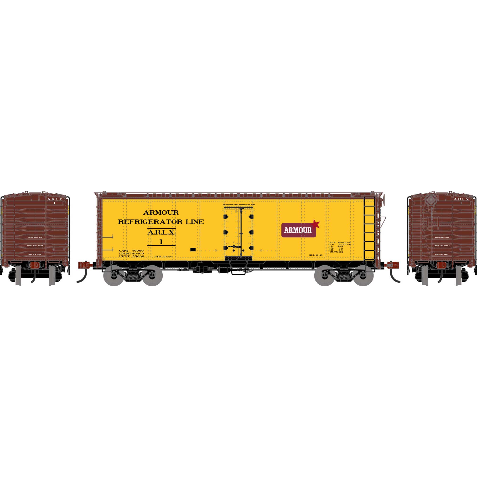 Athearn HO ATH 40' Steel Refrigerator Car, ARLX #1
