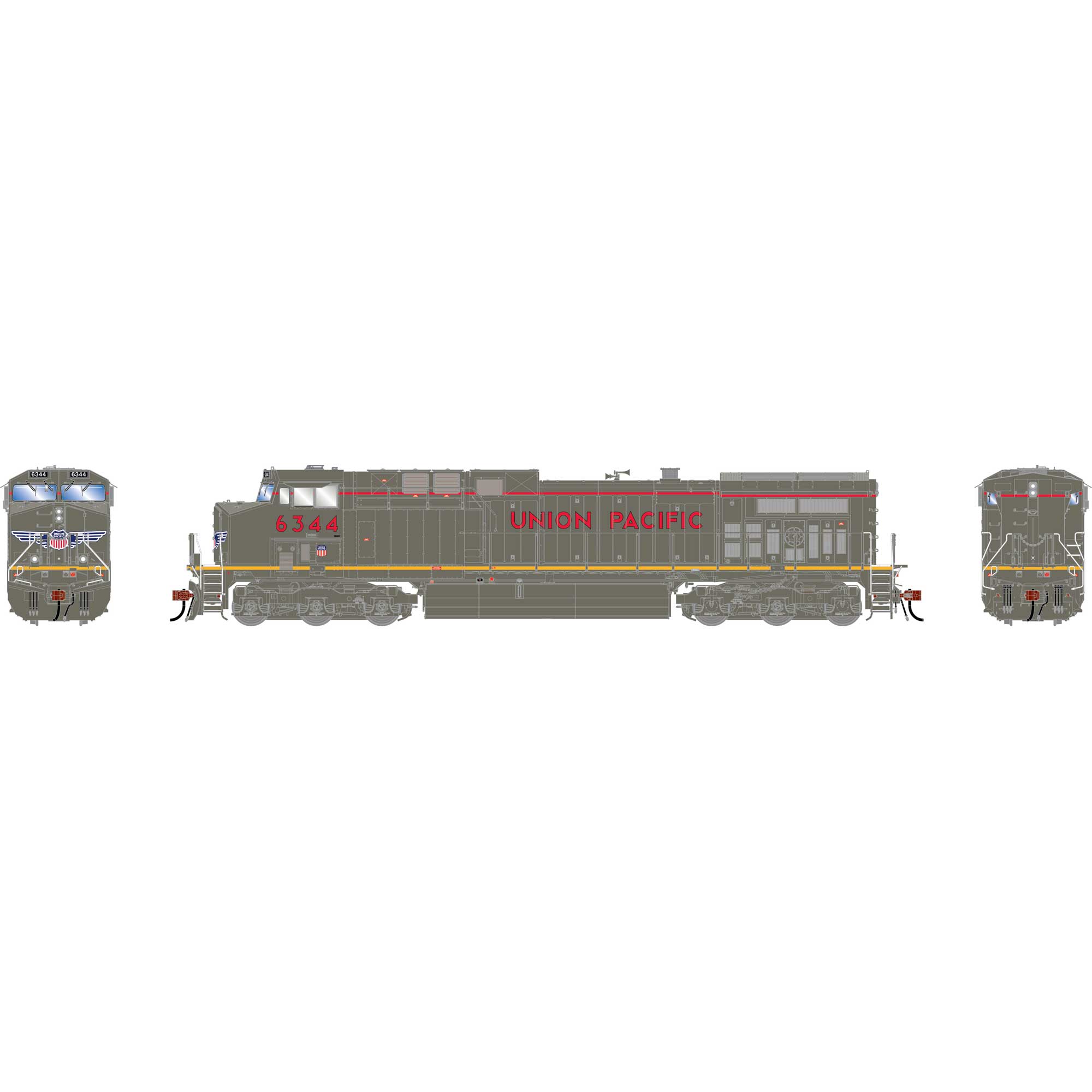 HO GEN AC4400CW Locomotive w/DCC & Sound, UP 'Grey Ghost' #6344