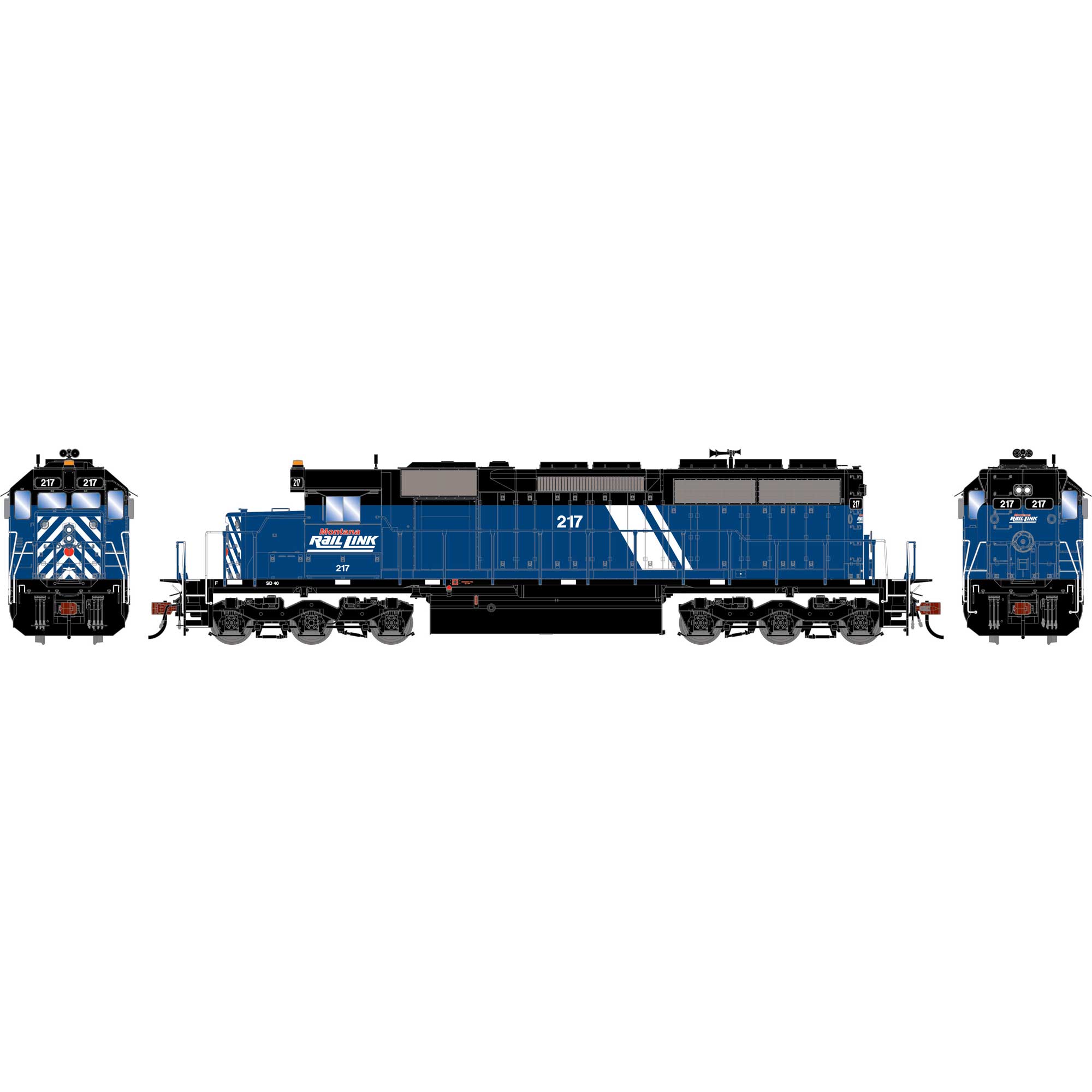 Athearn HO ATH SD40 Locomotive w/DCC & Sound, MRL #217